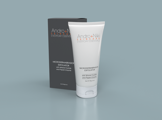 MICRODERMABRASION EXFOLIATOR with Mineral Crystals
and Papain Enzyme