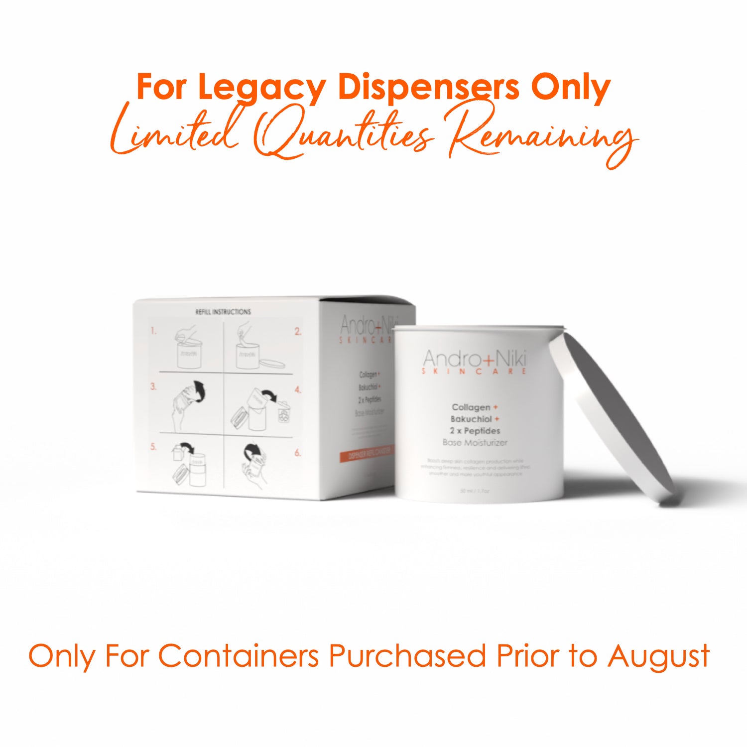REFILL CANISTER ONLY Collagen + Bakuchiol + 2 x Peptides Base Moisturizer