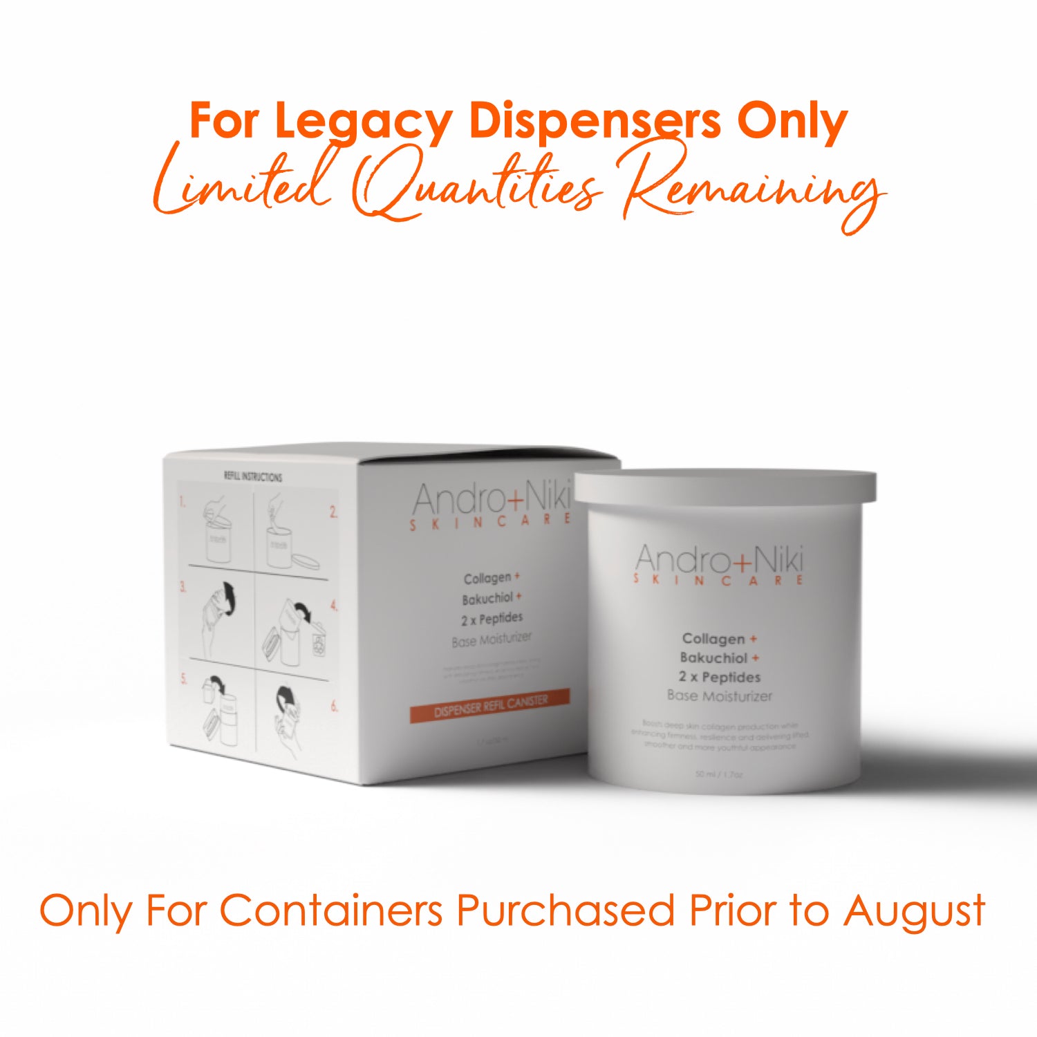 REFILL CANISTER ONLY Collagen + Bakuchiol + 2 x Peptides Base Moisturizer