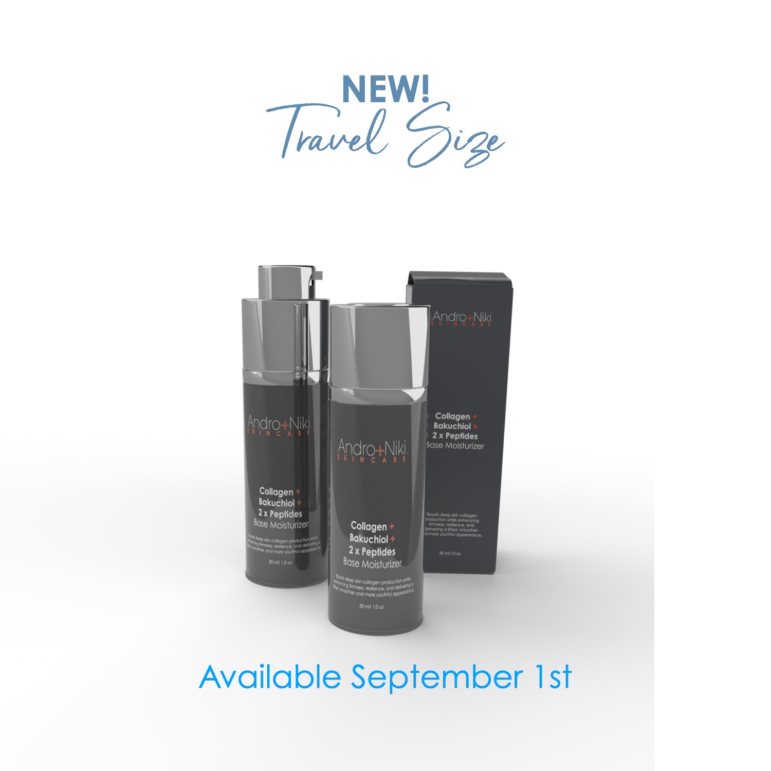 TRAVEL SIZE (Available September 1st) -  Collagen + Bakuchiol + 2 x Peptides Base Moisturizer