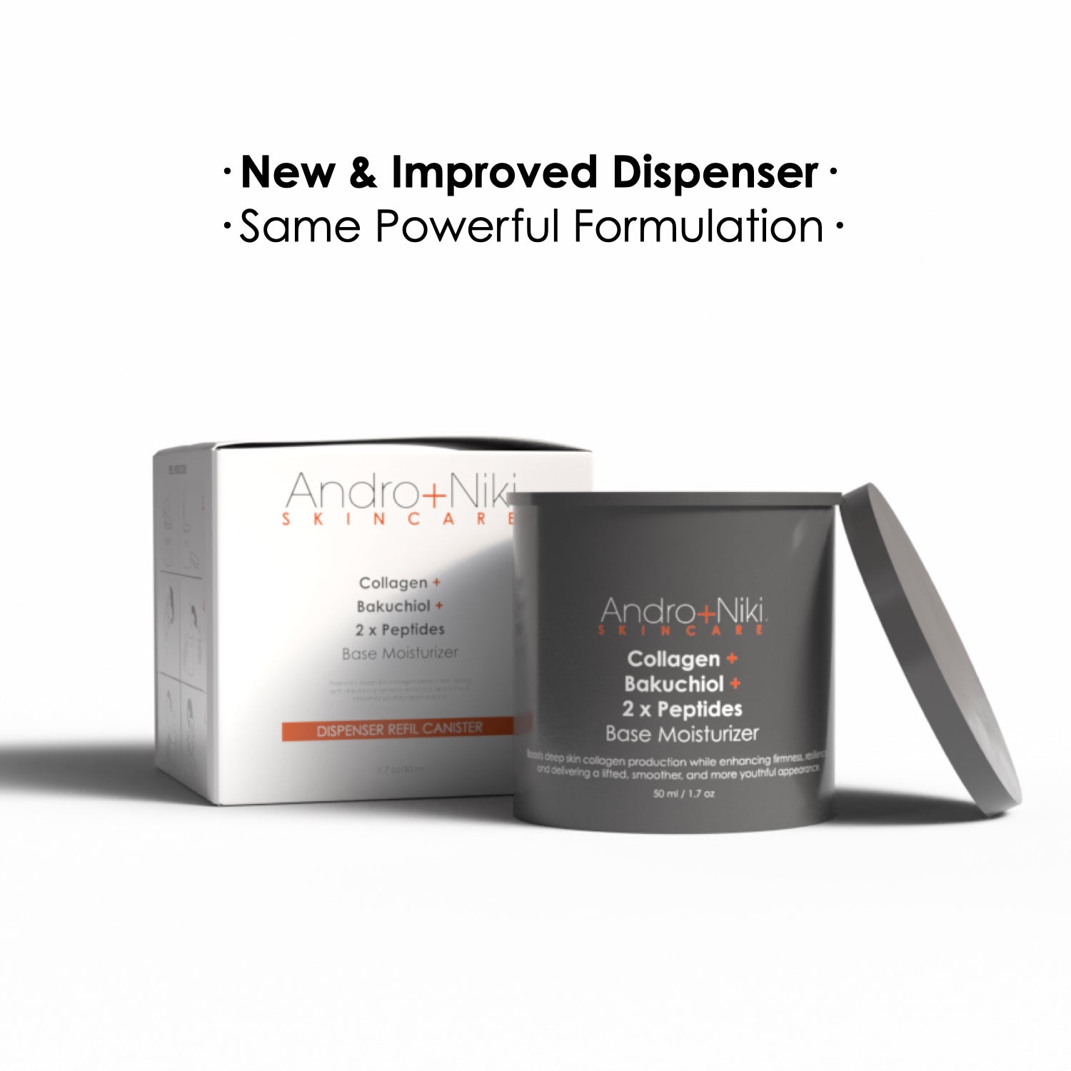 (NEW VERSION) REFILL CANISTER ONLY Collagen + Bakuchiol + 2 x Peptides Base Moisturizer